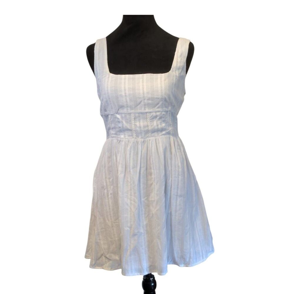 NWT Princess Polly "Elouise" Cottage Milkmard Smocked Mini Dress, Size 8